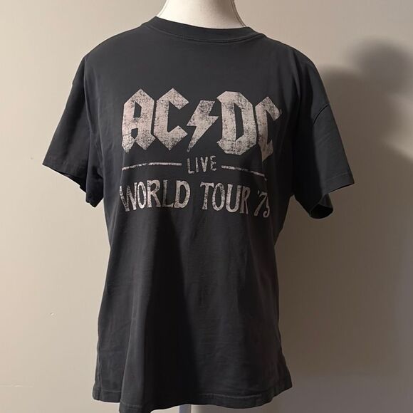 H&M Tops - H&M 100% Cotton Oversized AC/DC World Tour '79 T-Shirt. Size Small